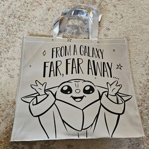 Star Wars Mandalorian Reusable Large Tote Bag Silver